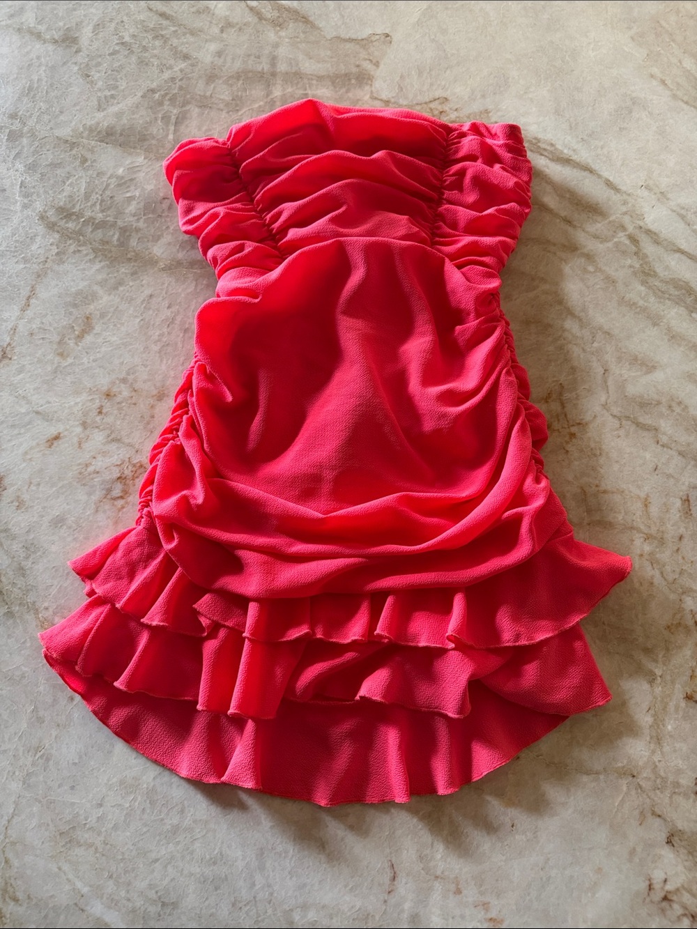 Lucy in the Sky strapless dress with back bow tie size S